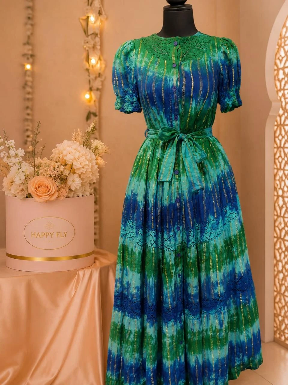 robe longue NJ Couture - Inspiration sari indien  Bollywood - S/M
